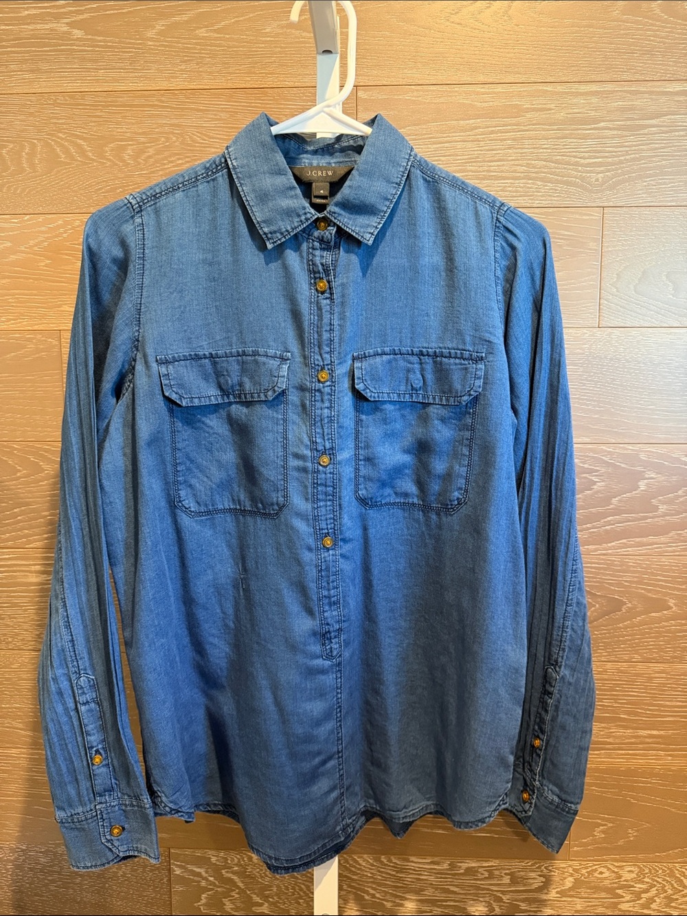 J. Crew Dark Chambray Blouse